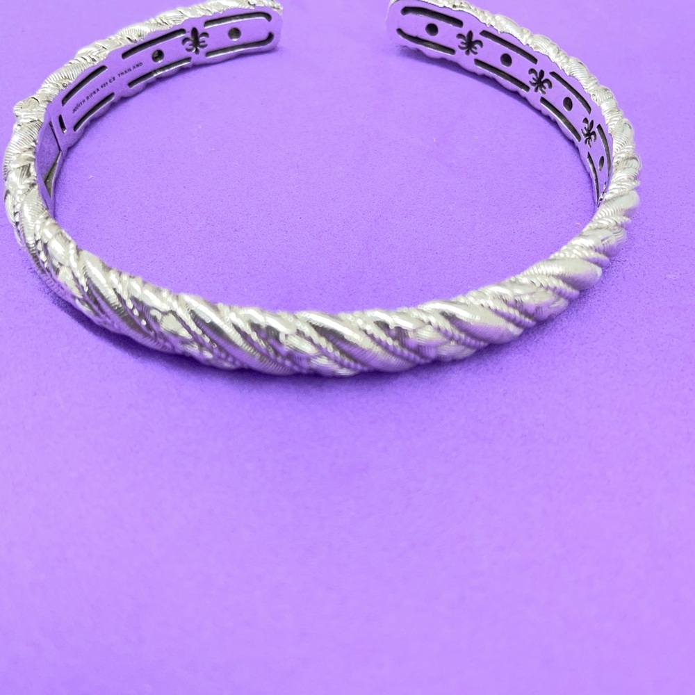 Judith Ripka Silver Twisted Bracelet